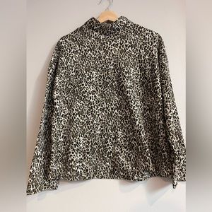 Mango Soft and comfy leopard print sweater,Size : S/M